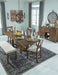 Moriville Dining Table and 4 Chairs and Bench Royal Furniture