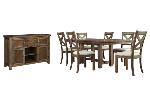 Moriville Dining Table and 6 Chairs with Storage Royal Furniture