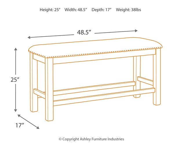 Moriville Double UPH Bench (1/CN) Royal Furniture