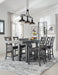 Myshanna Counter Height Dining Table and 6 Barstools Royal Furniture