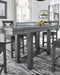 Myshanna Counter Height Dining Table and 6 Barstools Royal Furniture