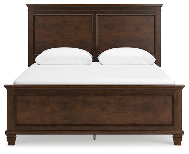 Danabrin Queen Panel Bed with Mirrored Dresser, Chest and 2 Nightstands